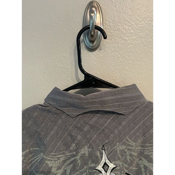 Panhandle Slim Mens XL Embroidered Pearl Snap Long Sleeve Shirt Gray - Picture 9 of 11